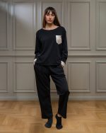 Βαμβακερή πιτζάμα με διχρωμία