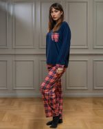 Πιτζάμα με καρό τύπωμα - Image 2